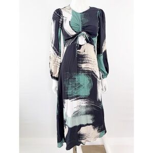 Rachel Pally Multicolor Maxi Dress Size XS Long Sleeve Abstract Brushstroke